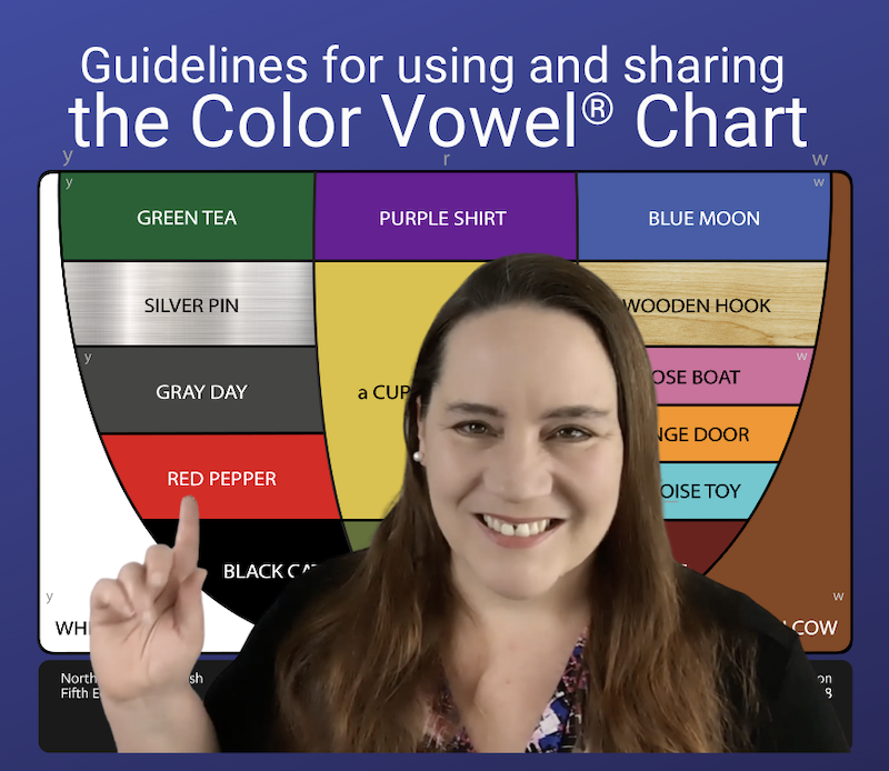 Karen Taylor with the Color Vowel® Chart Karen Taylor with the Color Vowel® Chart